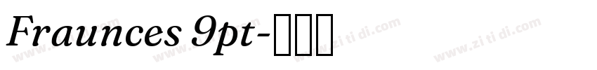 Fraunces 9pt字体转换
